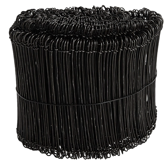 14in. Black Annealed Double Loop Steel Wire Ties 15 ga.- 2500 pc-IMPORTED 