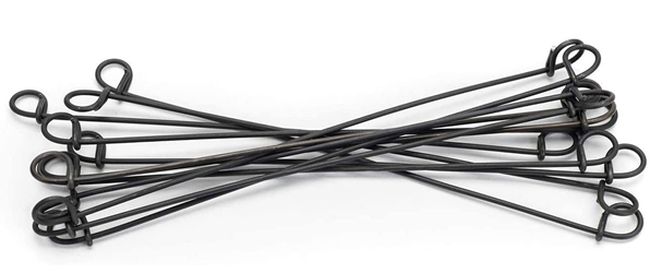 36in. Black Annealed Double Loop Steel Wire Ties 18 Ga.- 2500 pc- Domestic 