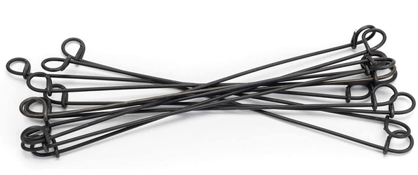 8-1/2in. Black Annealed Double Loop Steel Wire Ties- 17ga.-5000pc-Imported 