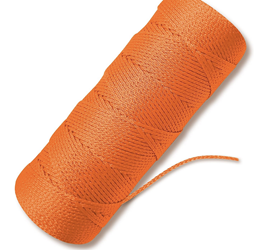 Bon 11-881 Fluorescent Orange #18 Braided Nylon Masons Line- 1000 ft/roll- 12 rolls per case