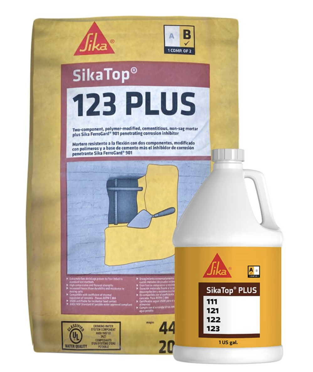 SIKATOP 123 PLUS 2-part Kit- Portland Cement-based, Fast-setting, Non ...